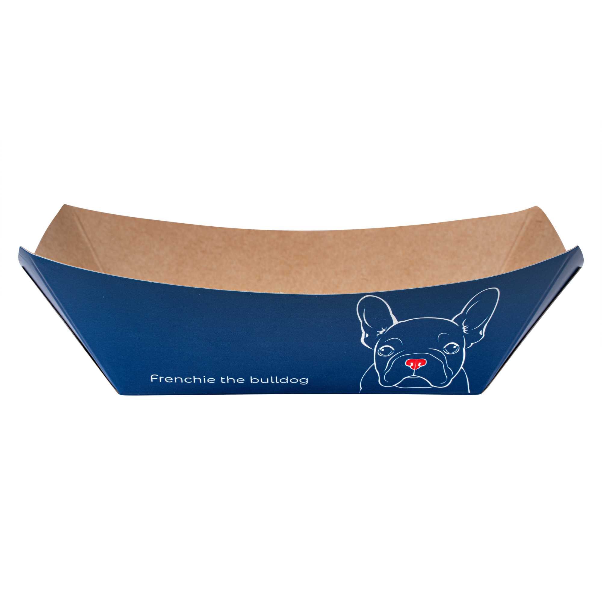 Bio Tek 6 oz Frenchie Paper #40 Food Tray / Boat - 5" x 4" x 1 1/2" - 50 count box