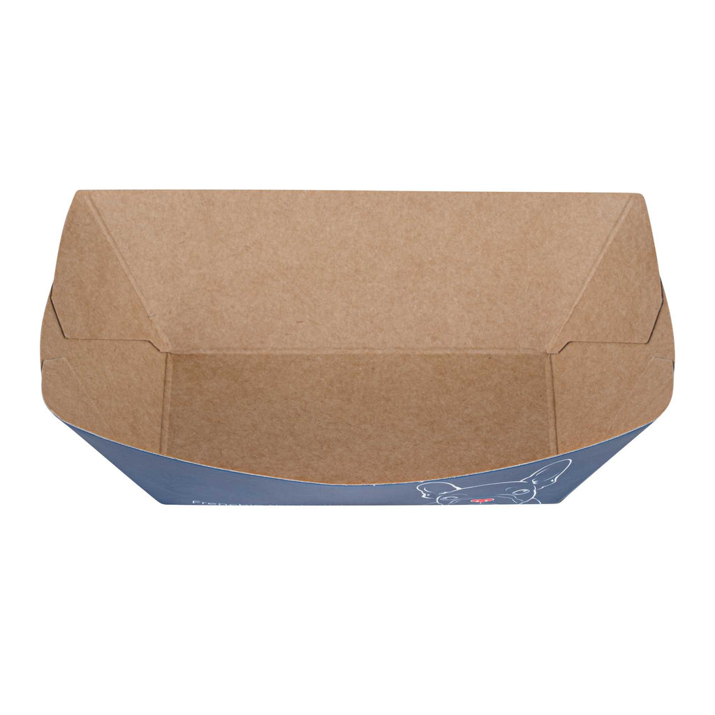 Bio Tek 6 oz Frenchie Paper #40 Food Tray / Boat - 5" x 4" x 1 1/2" - 50 count box