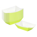 Bio Tek 6 oz Eco Green Paper #40 Food Tray / Boat - 5" x 4" x 1 1/2" - 400 count box