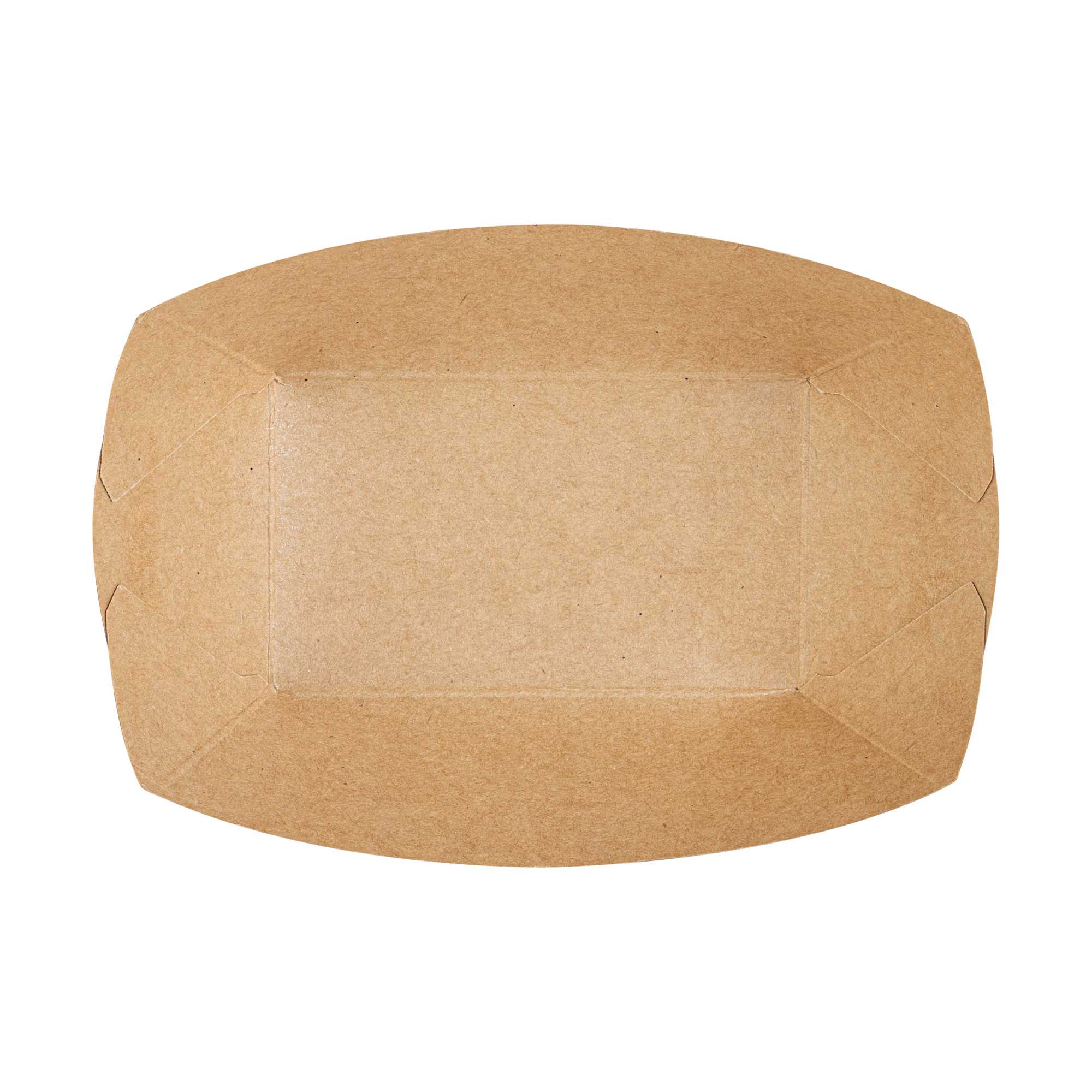 Bio Tek 6 oz Kraft Paper #40 Food Tray / Boat - 5" x 4" x 1 1/2" - 50 count box