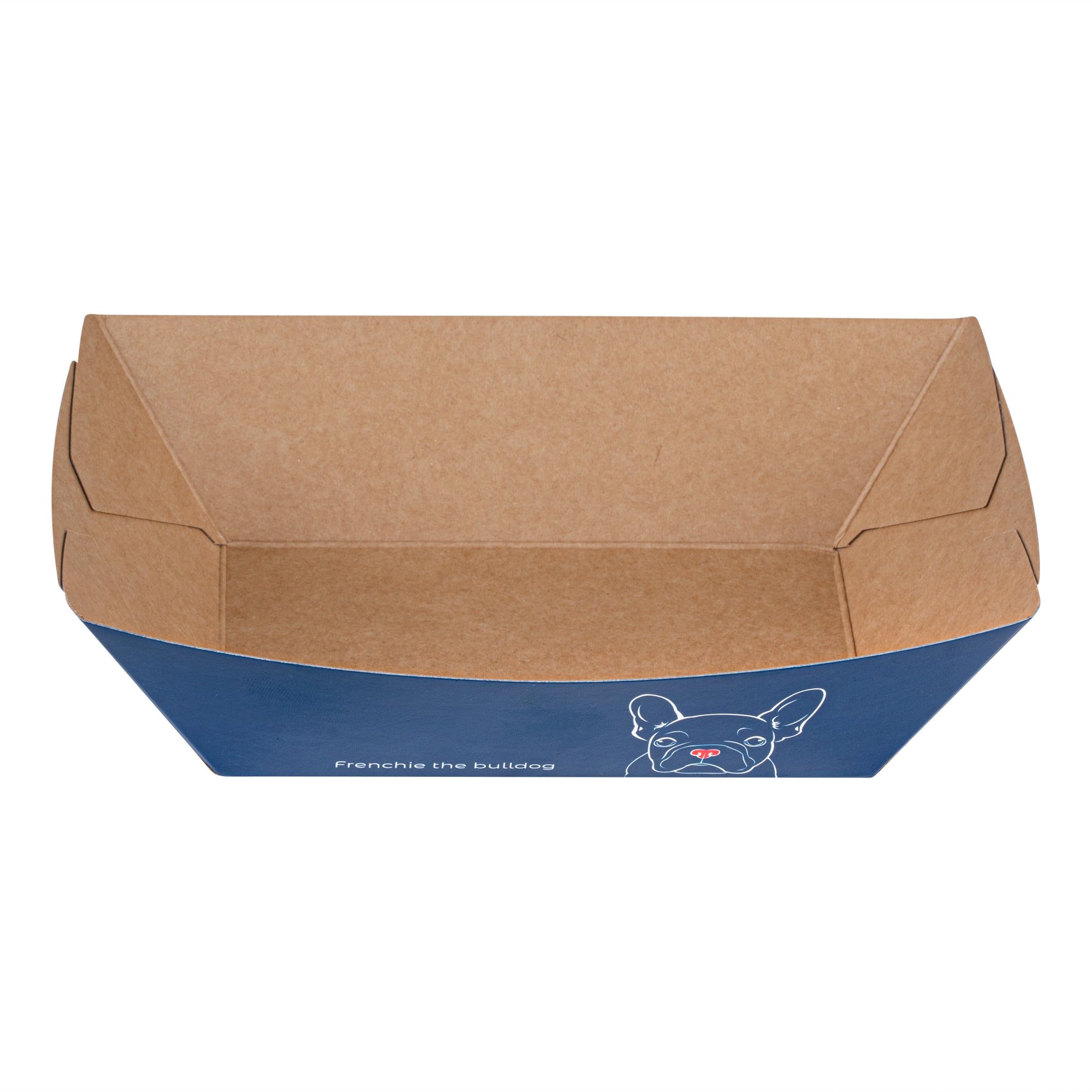 Bio Tek 1/2 lb Frenchie Paper #50 Food Tray / Boat - 4 1/4" x 2 3/4" x 1 1/2" - 50 count box
