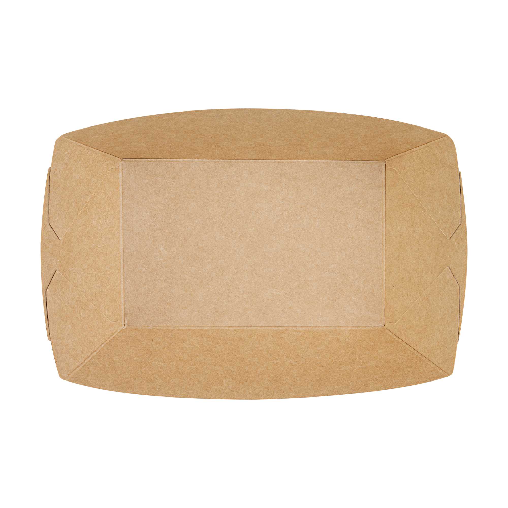 Bio Tek 1/2 lb Newsprint Paper #50 Food Tray / Boat - 4 1/4" x 2 3/4" x 1 1/2" - 50 count box