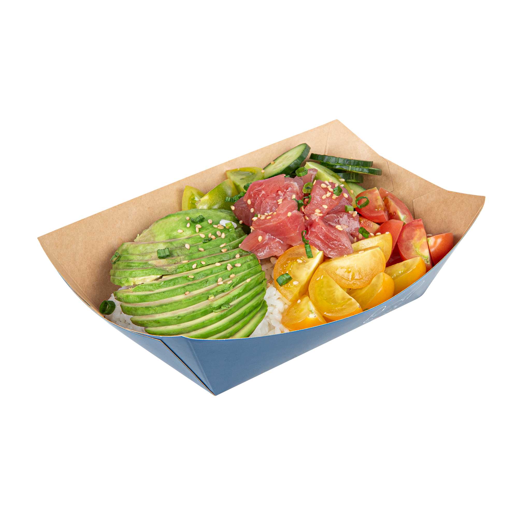 Bio Tek 1 lb Frenchie Paper #100 Food Tray / Boat - 5 1/2" x 3 1/2" x 2" - 50 count box