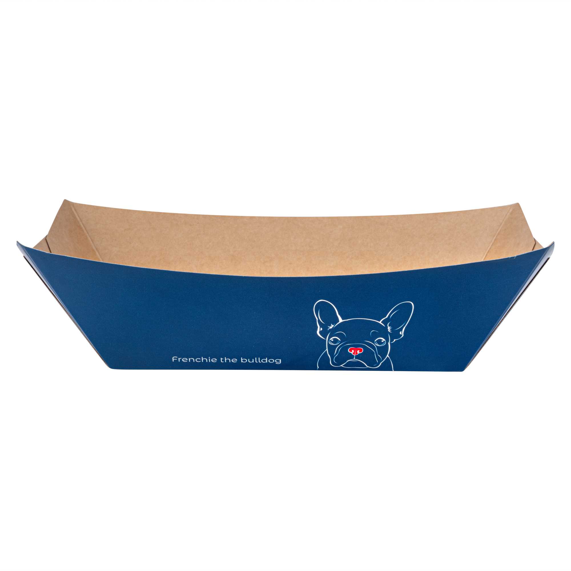 Bio Tek 1 lb Frenchie Paper #100 Food Tray / Boat - 5 1/2" x 3 1/2" x 2" - 200 count box