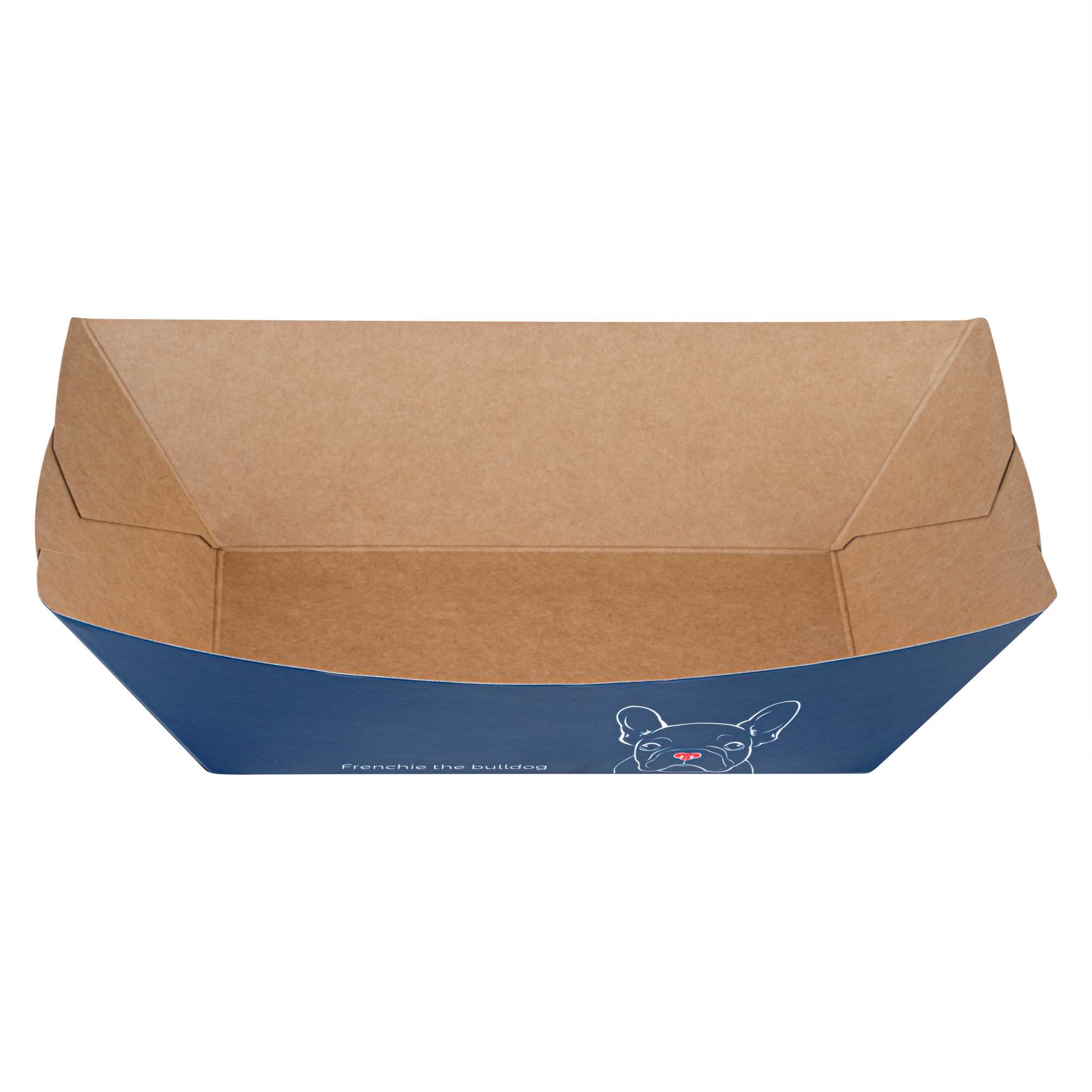 Bio Tek 1 lb Frenchie Paper #100 Food Tray / Boat - 5 1/2" x 3 1/2" x 2" - 200 count box
