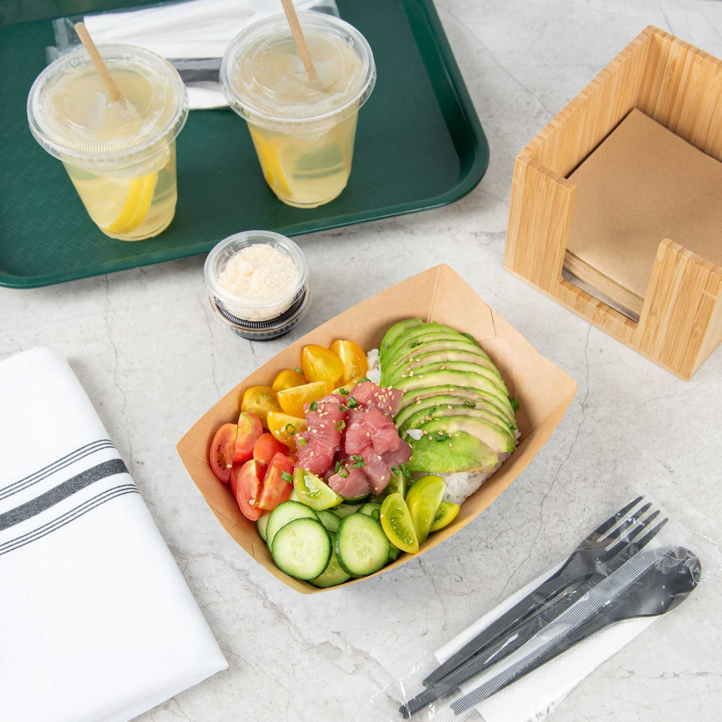 Bio Tek 1 lb Frenchie Paper #100 Food Tray / Boat - 5 1/2" x 3 1/2" x 2" - 200 count box