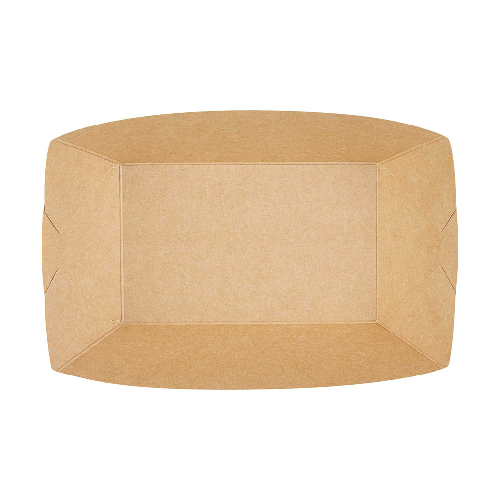 Bio Tek 1 lb Newsprint Paper #100 Food Tray / Boat - 5 1/2" x 3 1/2" x 2" - 50 count box