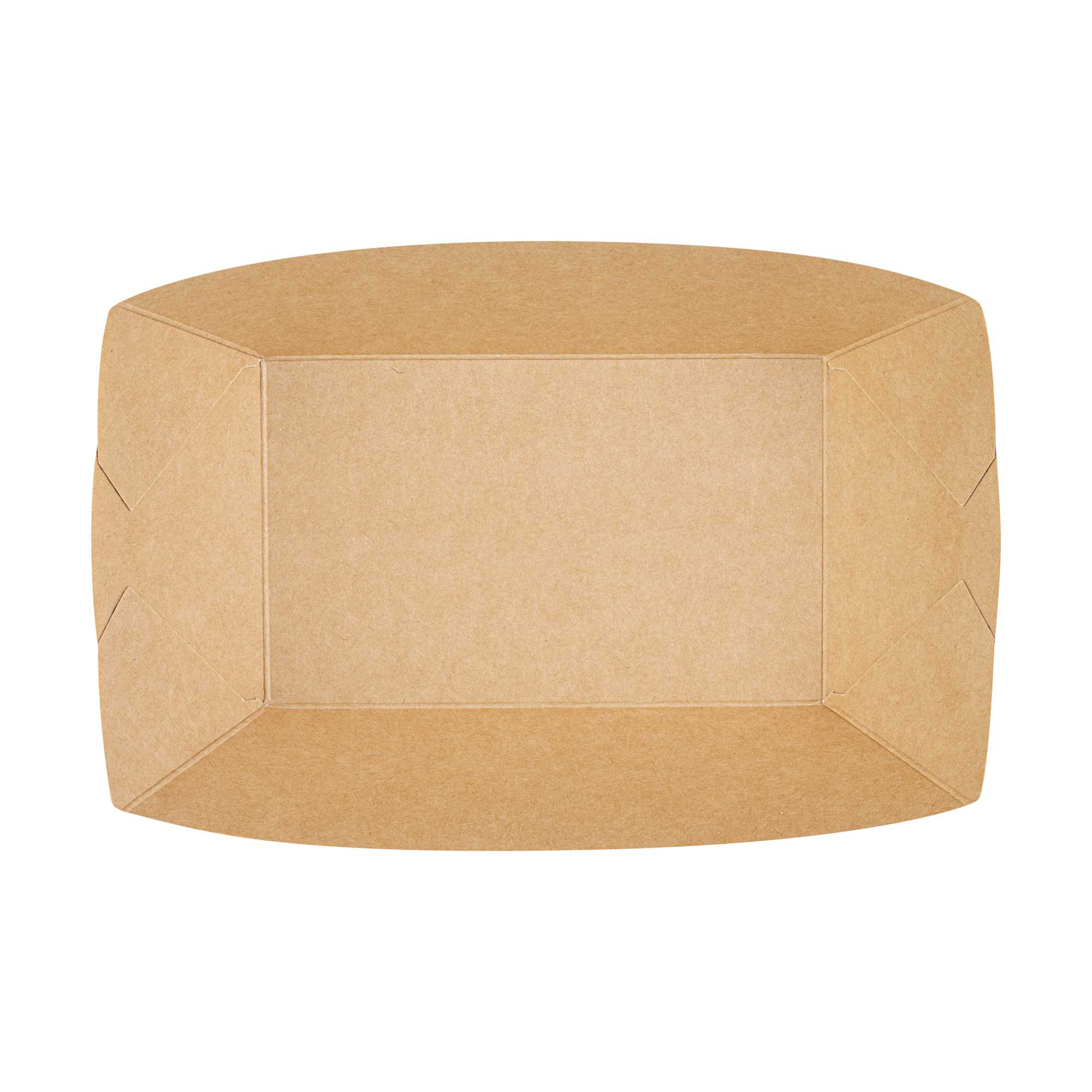 Bio Tek 1 lb Newsprint Paper #100 Food Tray / Boat - 5 1/2" x 3 1/2" x 2" - 50 count box
