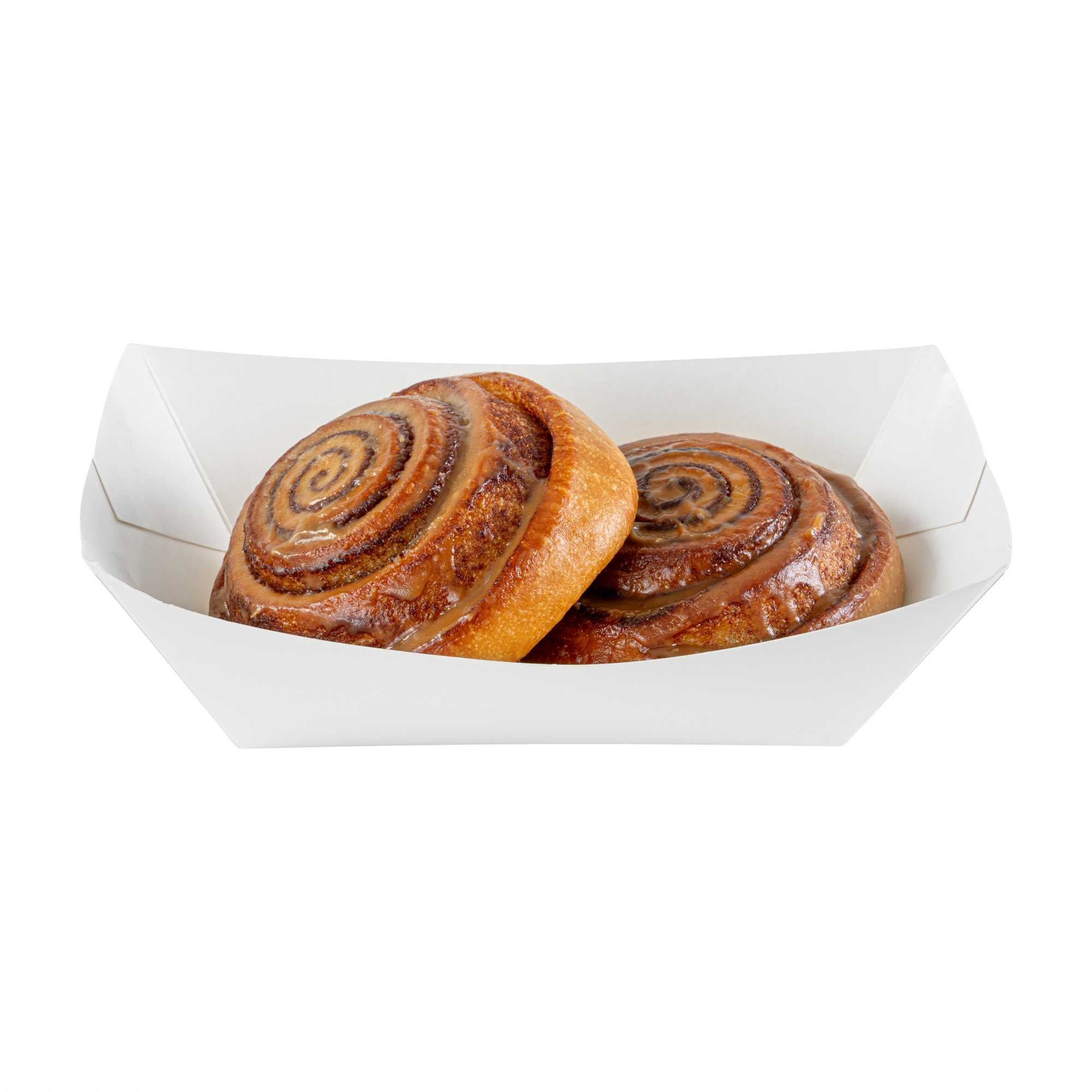 Bio Tek 1 lb White Paper #100 Food Tray / Boat - 5 1/2" x 3 1/2" x 2" - 200 count box