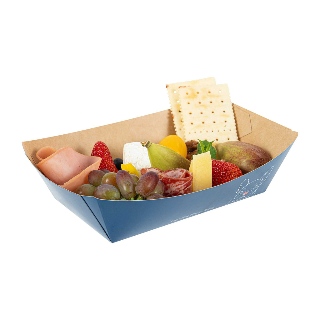 Bio Tek 2 lb Frenchie Paper #200 Food Tray / Boat - 6 1/2" x 3 3/4" x 2 1/4" - 200 count box