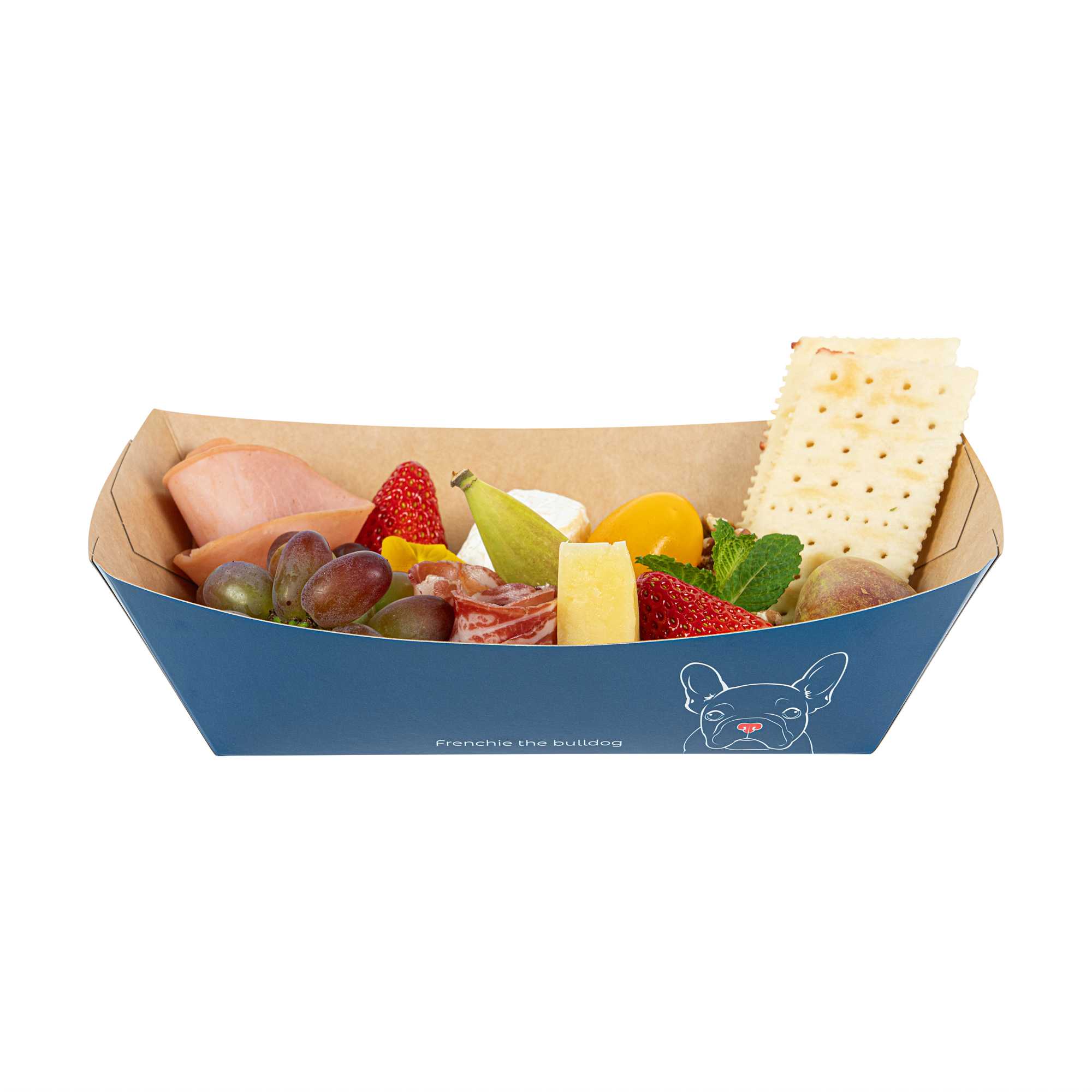 Bio Tek 2 lb Frenchie Paper #200 Food Tray / Boat - 6 1/2" x 3 3/4" x 2 1/4" - 200 count box