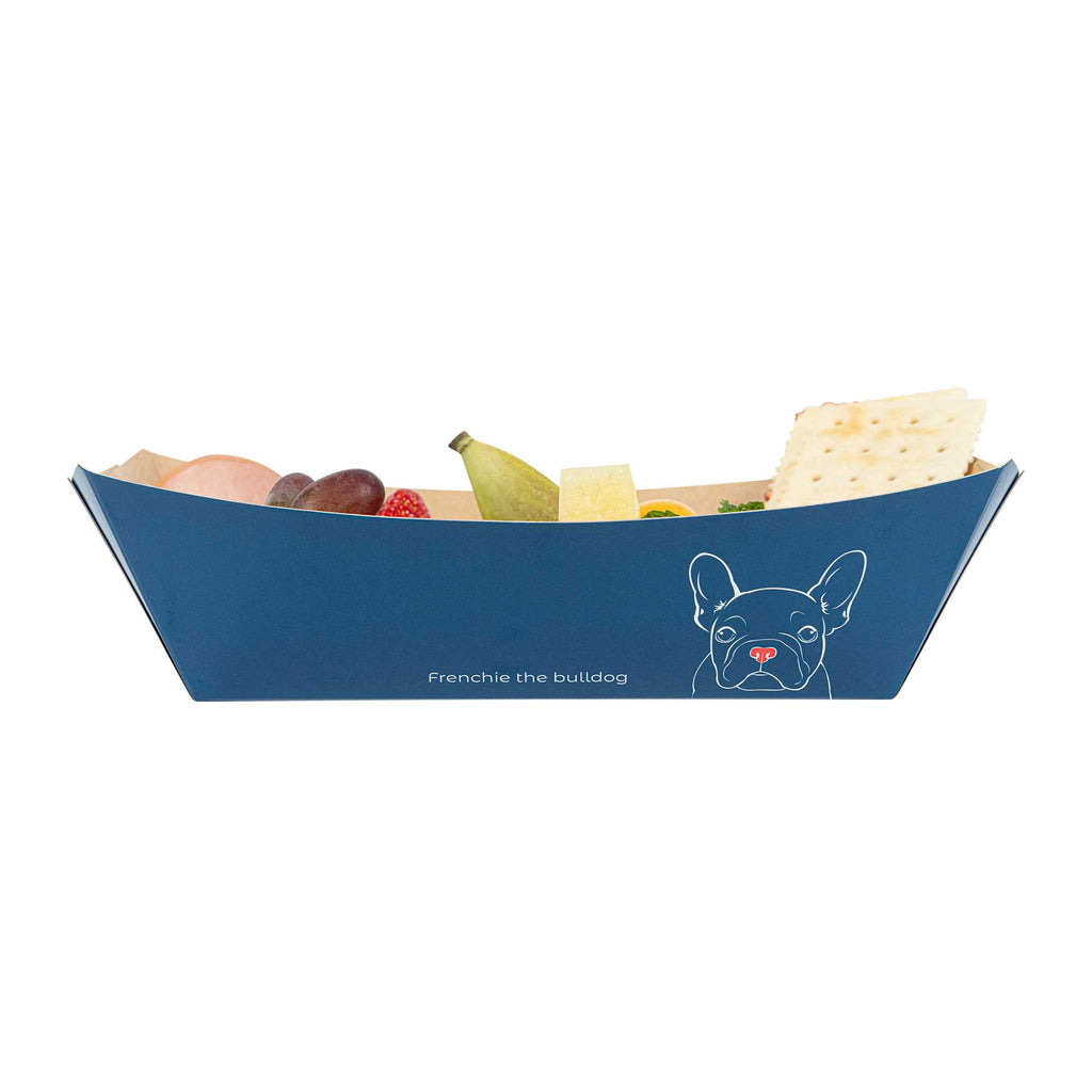 Bio Tek 2 lb Frenchie Paper #200 Food Tray / Boat - 6 1/2" x 3 3/4" x 2 1/4" - 200 count box