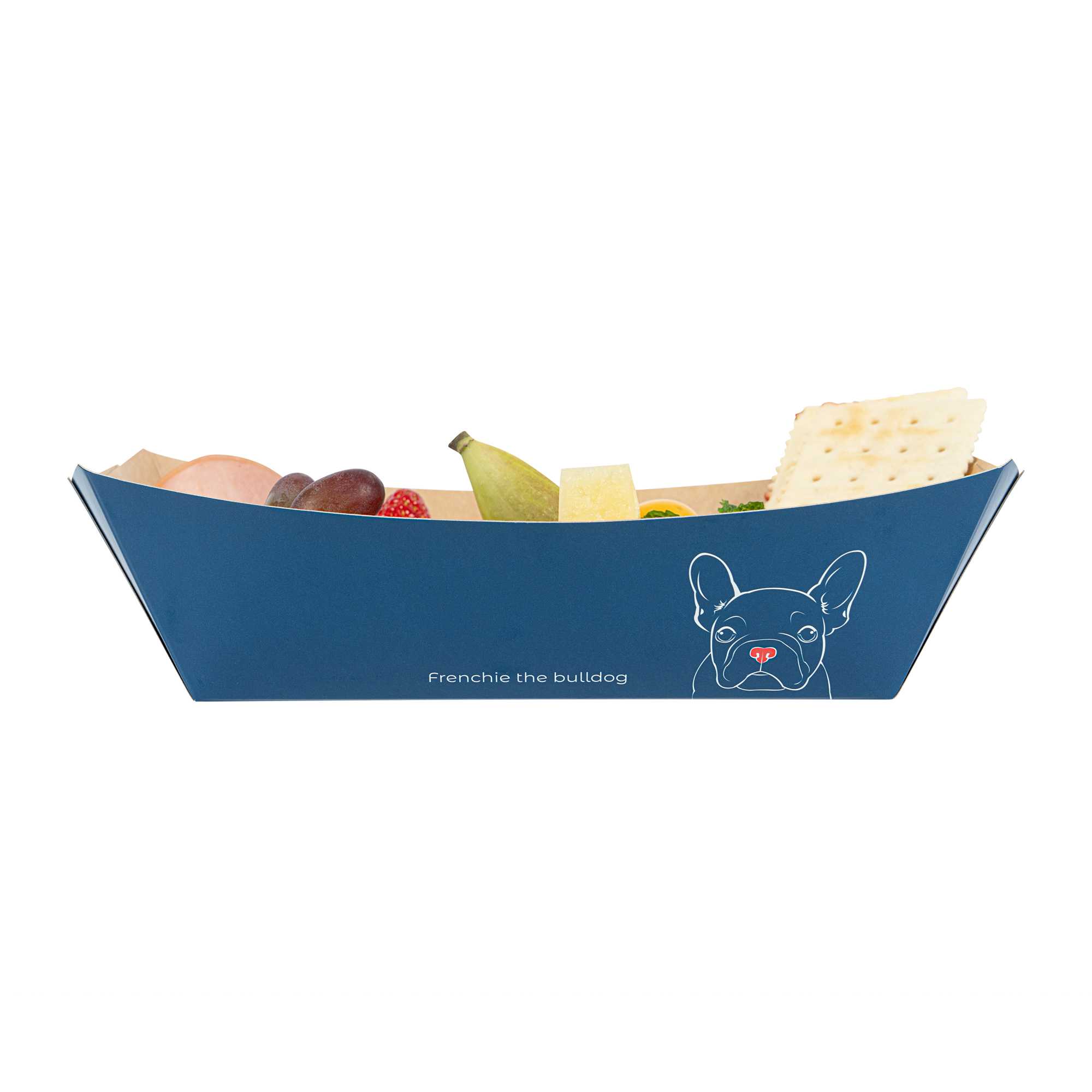 Bio Tek 2 lb Frenchie Paper #200 Food Tray / Boat - 6 1/2" x 3 3/4" x 2 1/4" - 200 count box