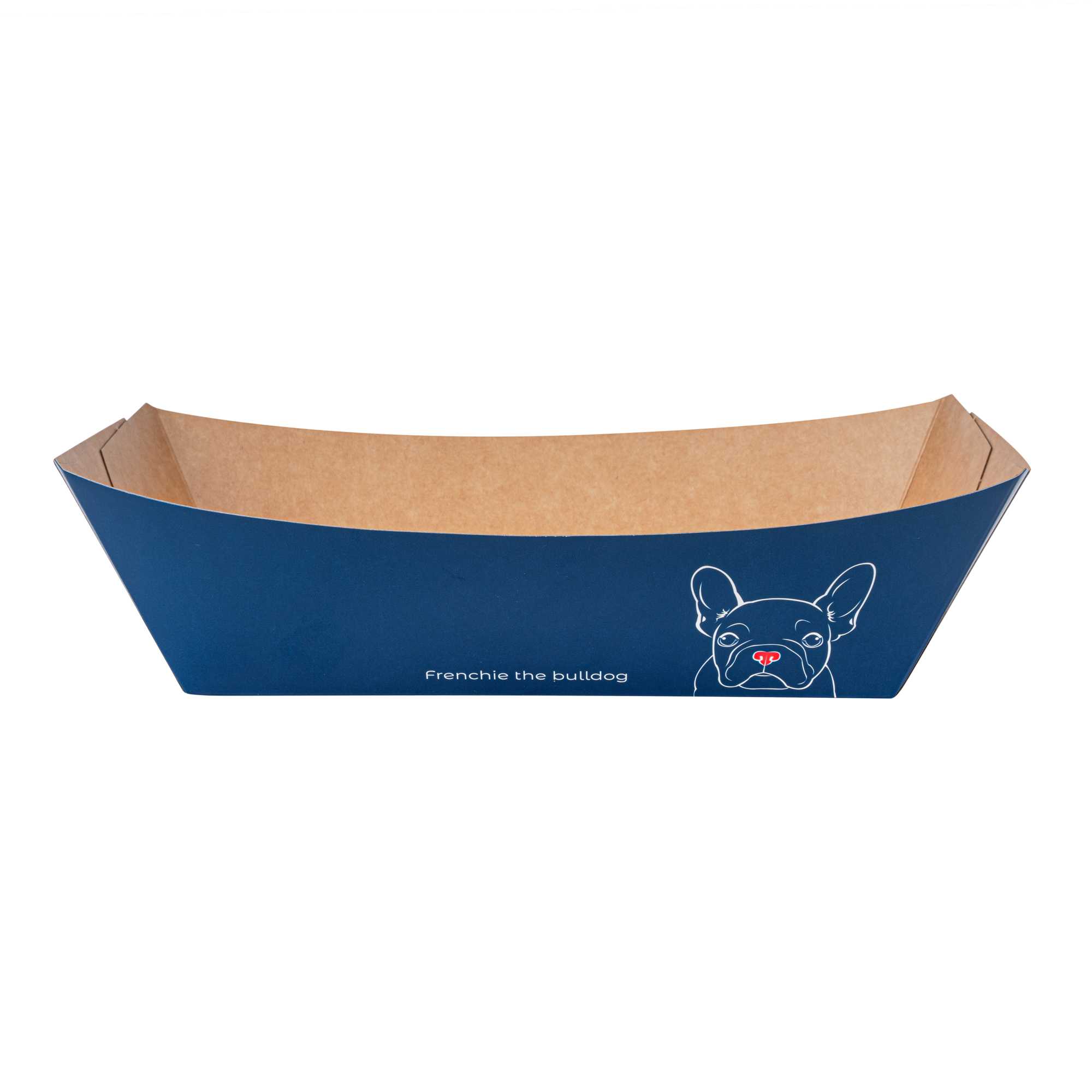 Bio Tek 2 lb Frenchie Paper #200 Food Tray / Boat - 6 1/2" x 3 3/4" x 2 1/4" - 200 count box
