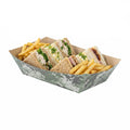Bio Tek 2 lb Camouflage Paper #200 Food Tray / Boat - 6 1/2" x 3 3/4" x 2 1/4" - 200 count box