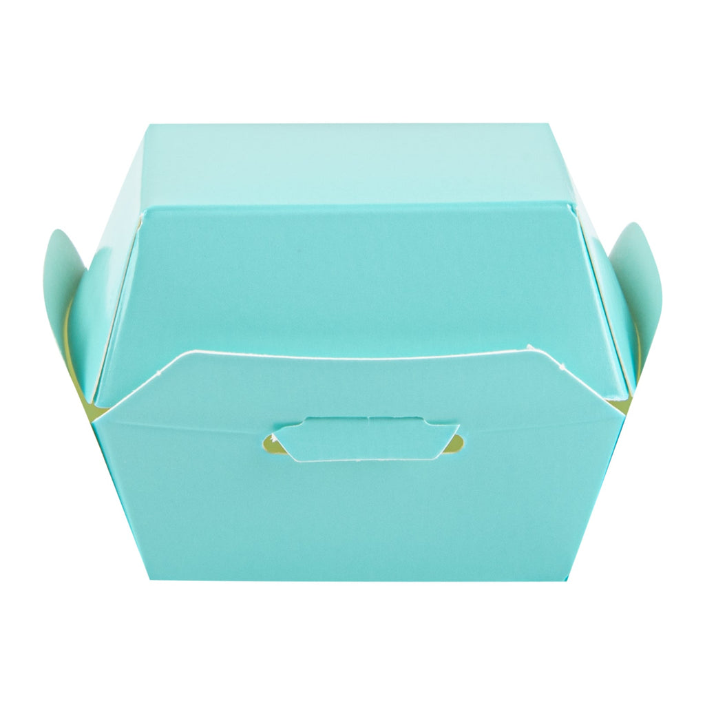 Bio Tek Turquoise Paper Slider Box - 2 1/2" x 2 1/2" x 2" - 100 count box