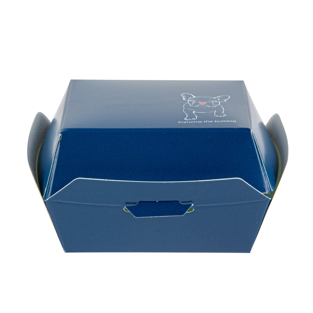 Bio Tek Frenchie Paper Mini Burger Box - 2 3/4" x 2 3/4" x 2" - 100 count box