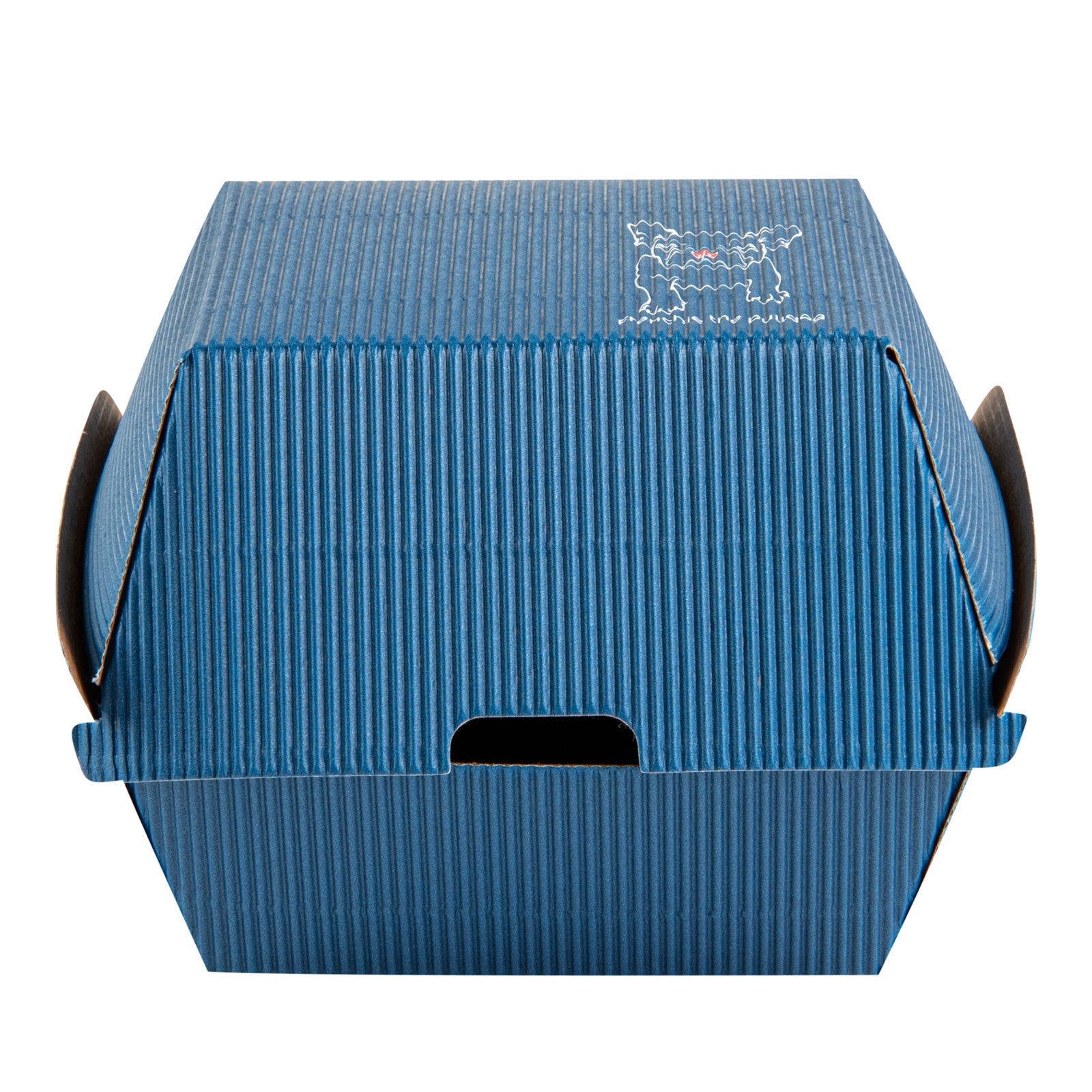 Bio Tek Frenchie Paper Burger Box - Ripple Wall - 4" x 4" x 3 3/4" - 100 count box