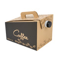 Restpresso 96 oz Kraft and Black Paper Coffee / Beverage Take Out Container - 12 Cups - 10 count box