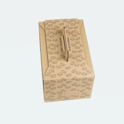 Restpresso 96 oz Kraft and Black Paper Coffee / Beverage Take Out Container - 12 Cups - 10 count box