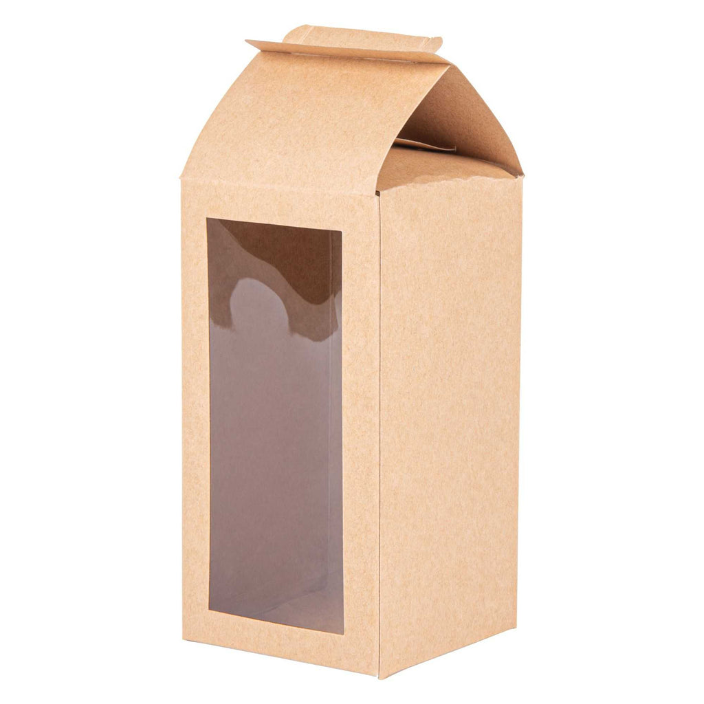 Sweet Vision Kraft Paper Tote Box - Tapered - 3 1/2" x 3 1/2" x 8 1/2" - 100 count box