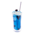 Bev Tek Metallic Ice Blue Paper Straw - 6mm - 7 3/4" - 25 count box