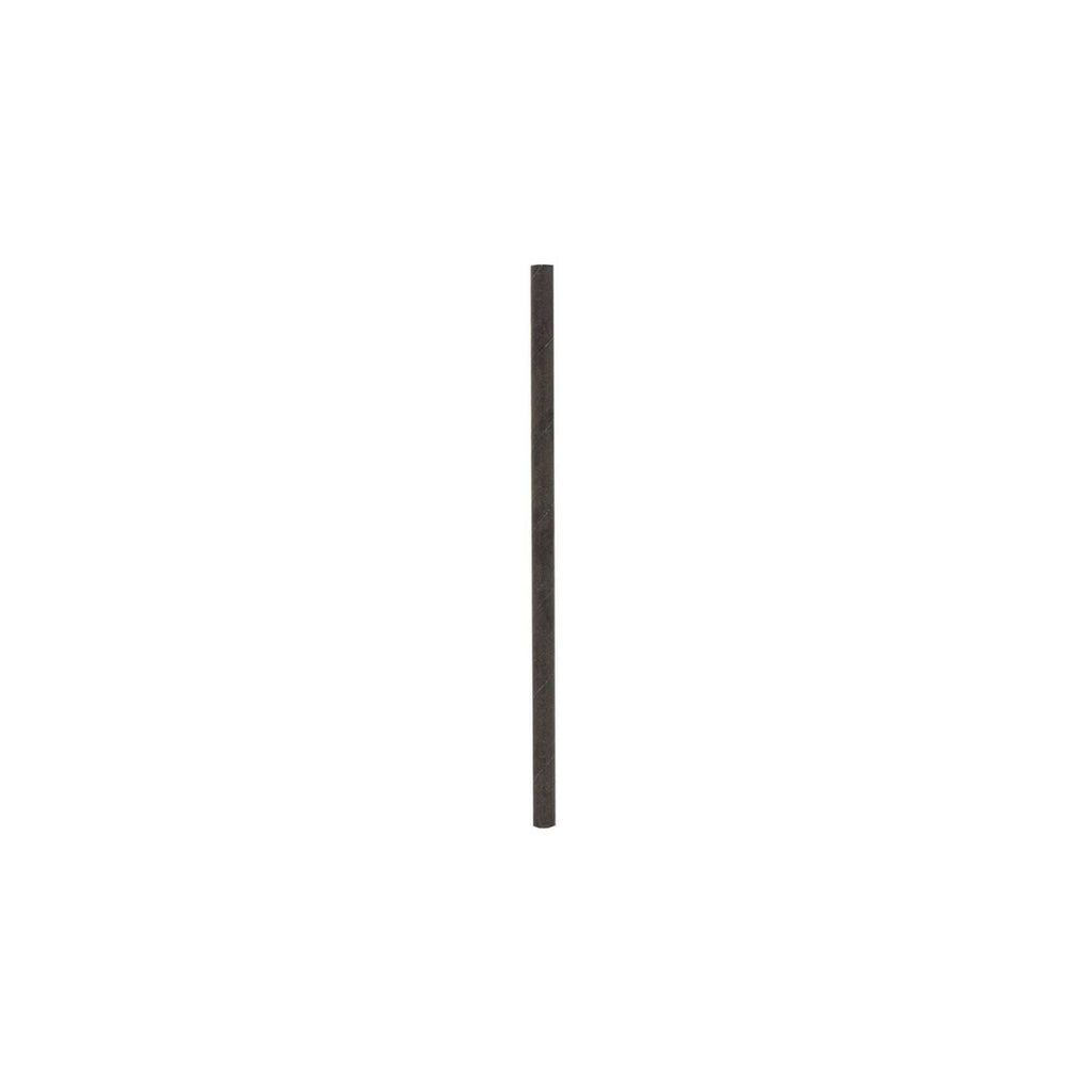 Bev Tek Matte Black Paper Cocktail Straw - Biodegradable, 6mm - 5 3/4" - 100 count box