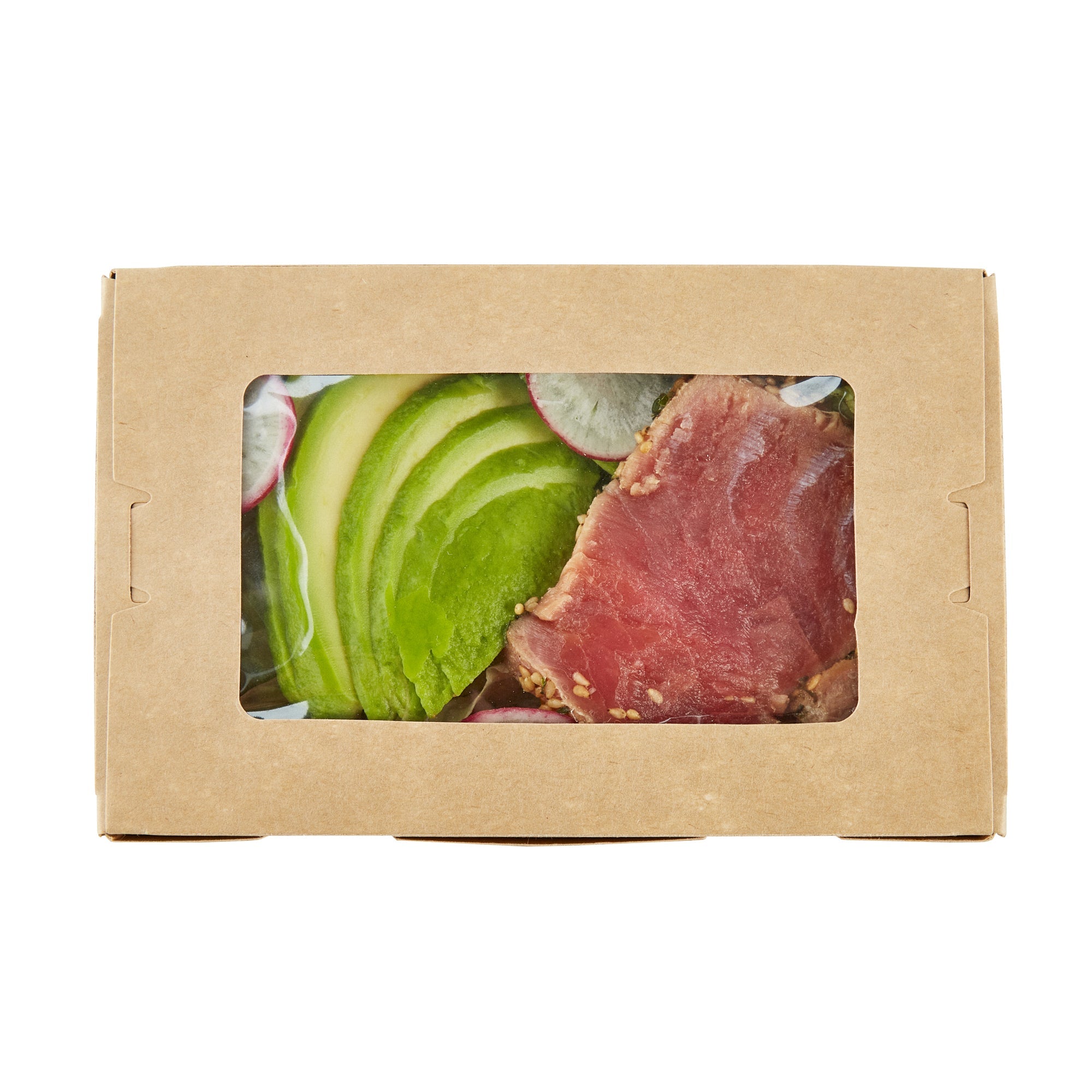 Cafe Vision 21 oz Kraft Paper Small Take Out Container - Hinge Lock - 6 1/4'' x 4'' x 1 3/4'' - 200 count box