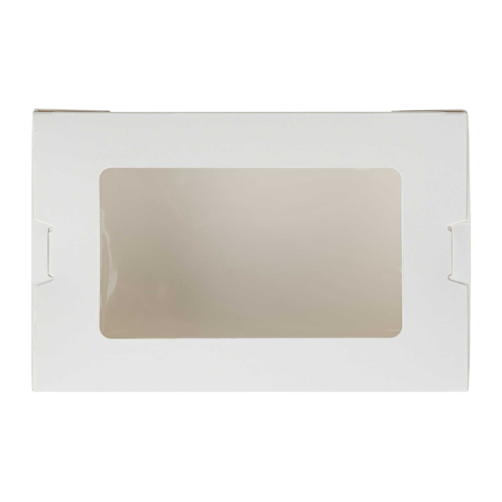 Cafe Vision 21 oz White Paper Small Take Out Container - Hinge Lock - 6 1/4" x 4" x 1 3/4" - 200 count box
