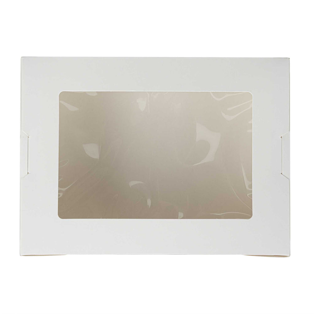 Cafe Vision 71 oz White Paper Large Take Out Container - Hinge Lock - 8 3/4" x 6 1/2" x 2 1/2" - 50 count box