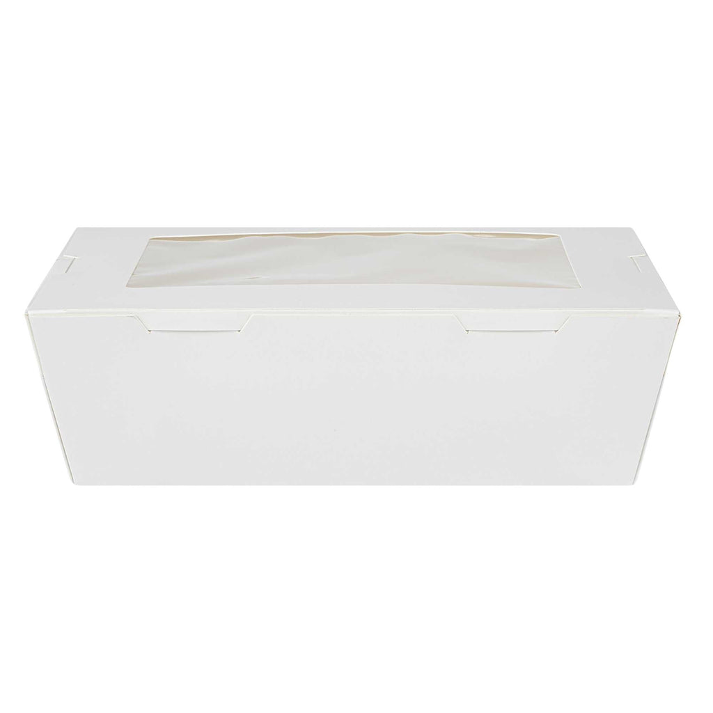 Cafe Vision 71 oz White Paper Large Take Out Container - Hinge Lock - 8 3/4" x 6 1/2" x 2 1/2" - 200 count box