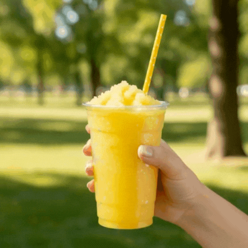 Bev Tek Yellow Paper Straw - Polka Dots, Biodegradable, 6mm - 7 3/4" - 100 count box