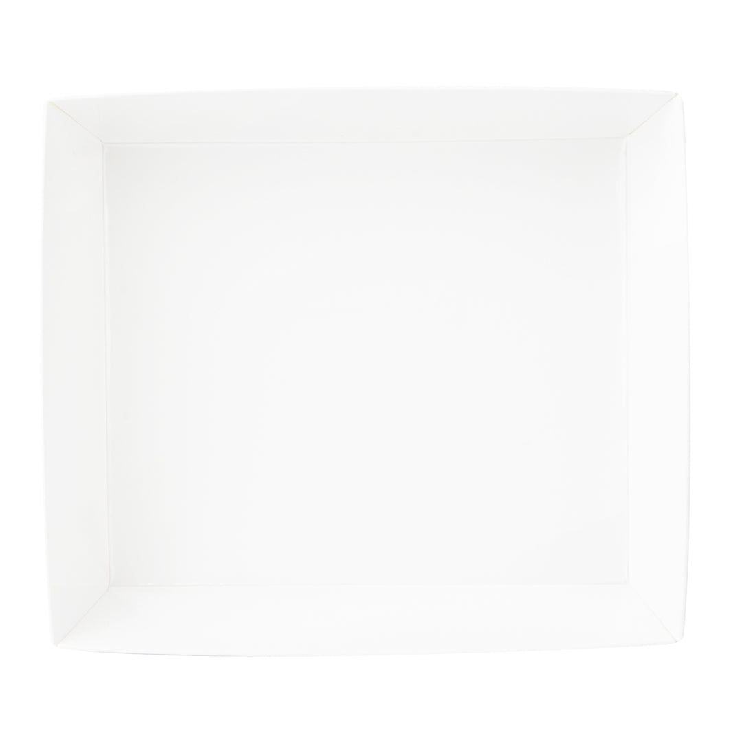 Matsuri Vision White Paper Large Sushi Container - 5" x 4 1/2" x 1 1/2" - 100 count box