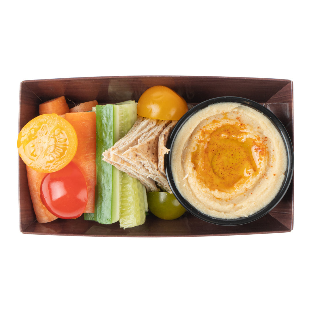 Matsuri Vision Wood Grain Paper Small Sushi Container - 4 3/4" x 2 1/2" x 1 1/2" - 100 count box