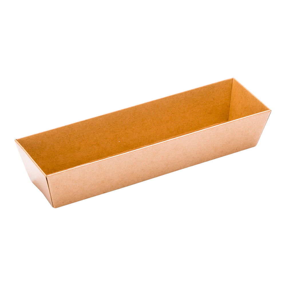 Matsuri Vision Kraft Paper Small Maki Sushi Container - 6 1/2" x 1 3/4" x 1 1/2" - 100 count box