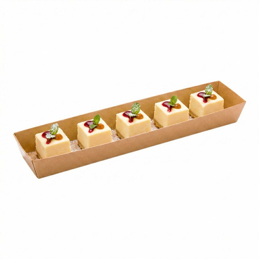 Matsuri Vision Kraft Paper Large Maki Sushi Container - 11 1/4" x 2" x 1 1/2" - 100 count box