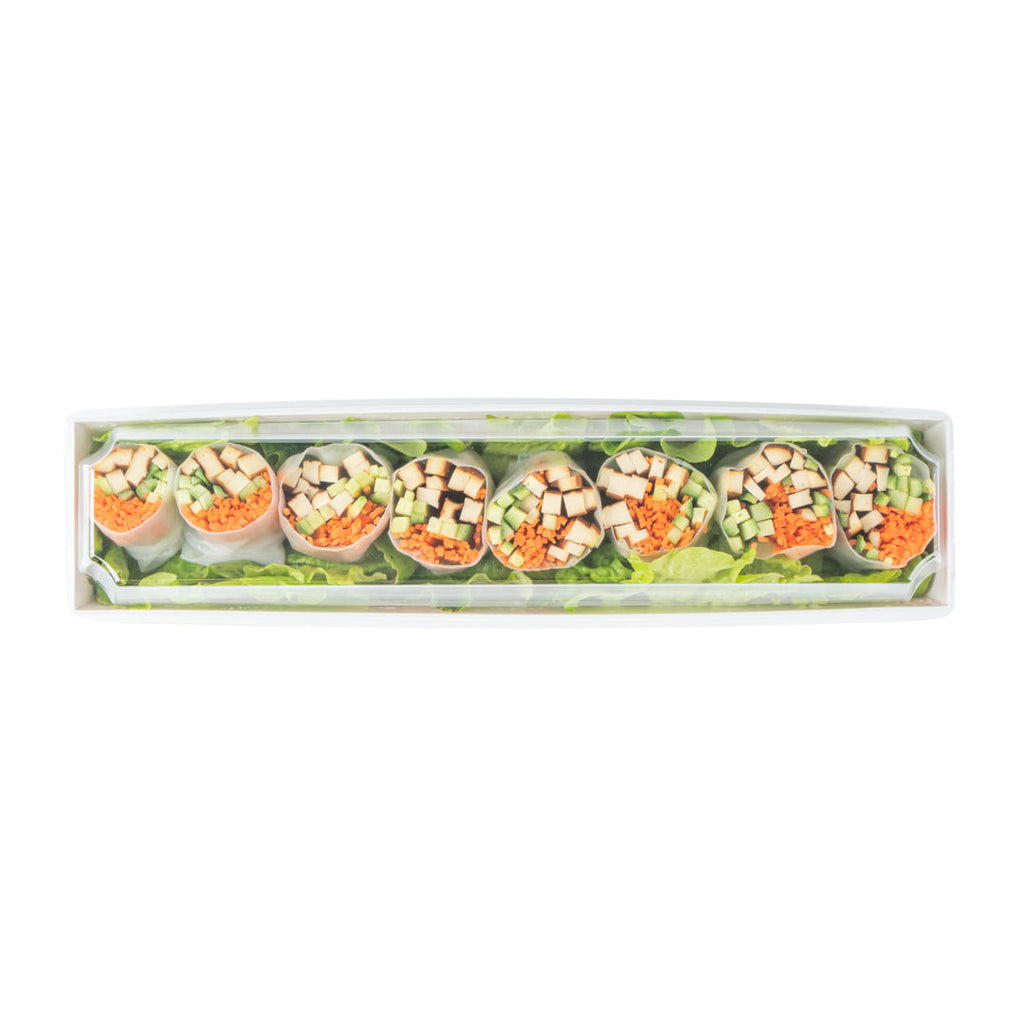 Matsuri Vision White Paper Large Maki Sushi Container - 11 1/4" x 2" x 1 1/2" - 100 count box