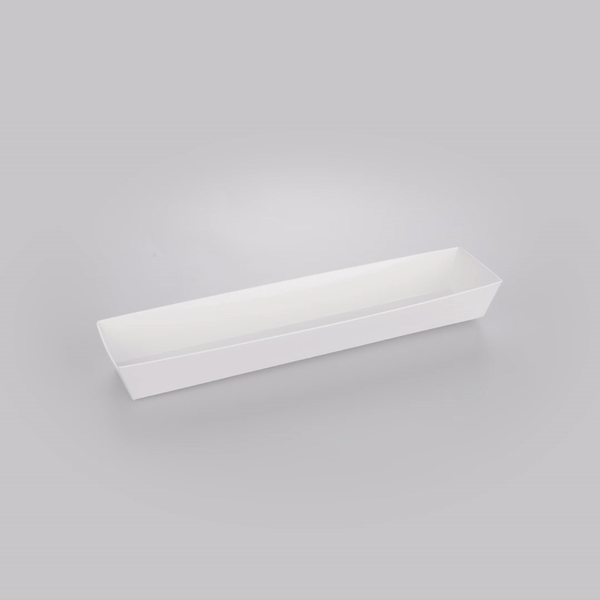 Matsuri Vision White Paper Large Maki Sushi Container - 11 1/4" x 2" x 1 1/2" - 100 count box