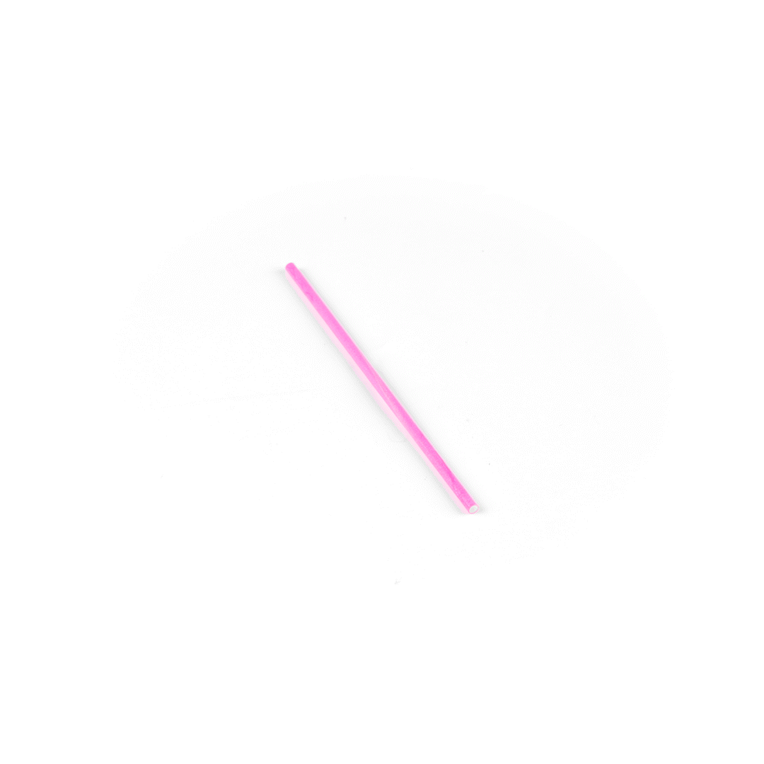 Pastry Tek Pink Paper Cake Pop and Lollipop Stick - Biodegradable - 6" x 5/32" - 25 count box
