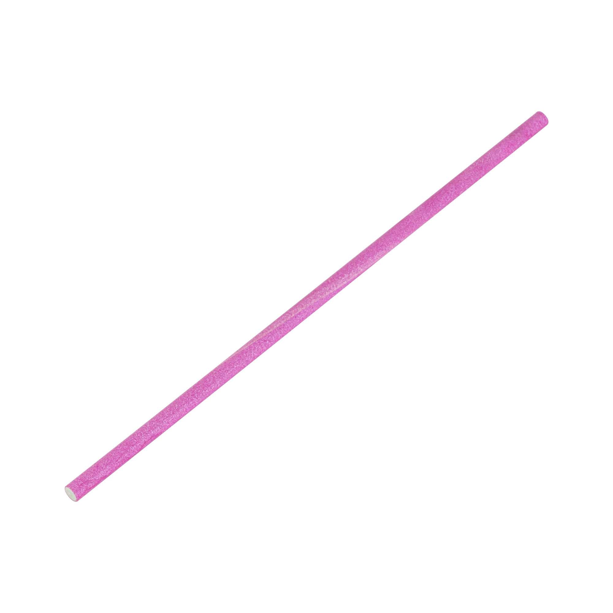 Pastry Tek Pink Paper Cake Pop and Lollipop Stick - Biodegradable - 6" x 5/32" - 25 count box