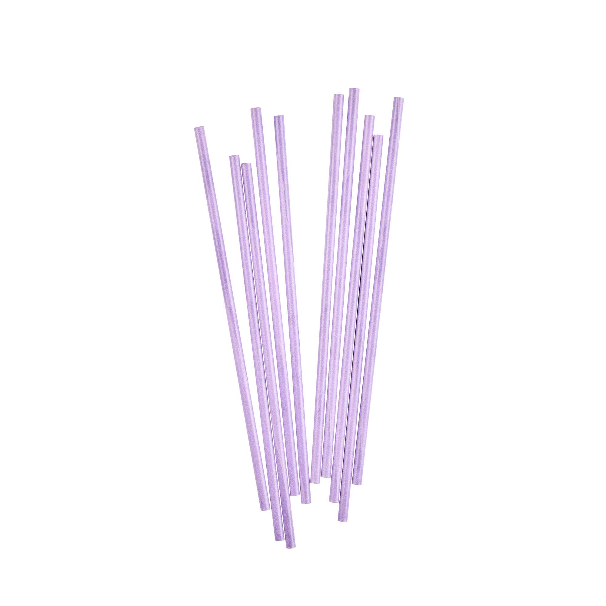 Pastry Tek Purple Paper Cake Pop and Lollipop Stick - Biodegradable - 6" x 5/32" - 25 count box