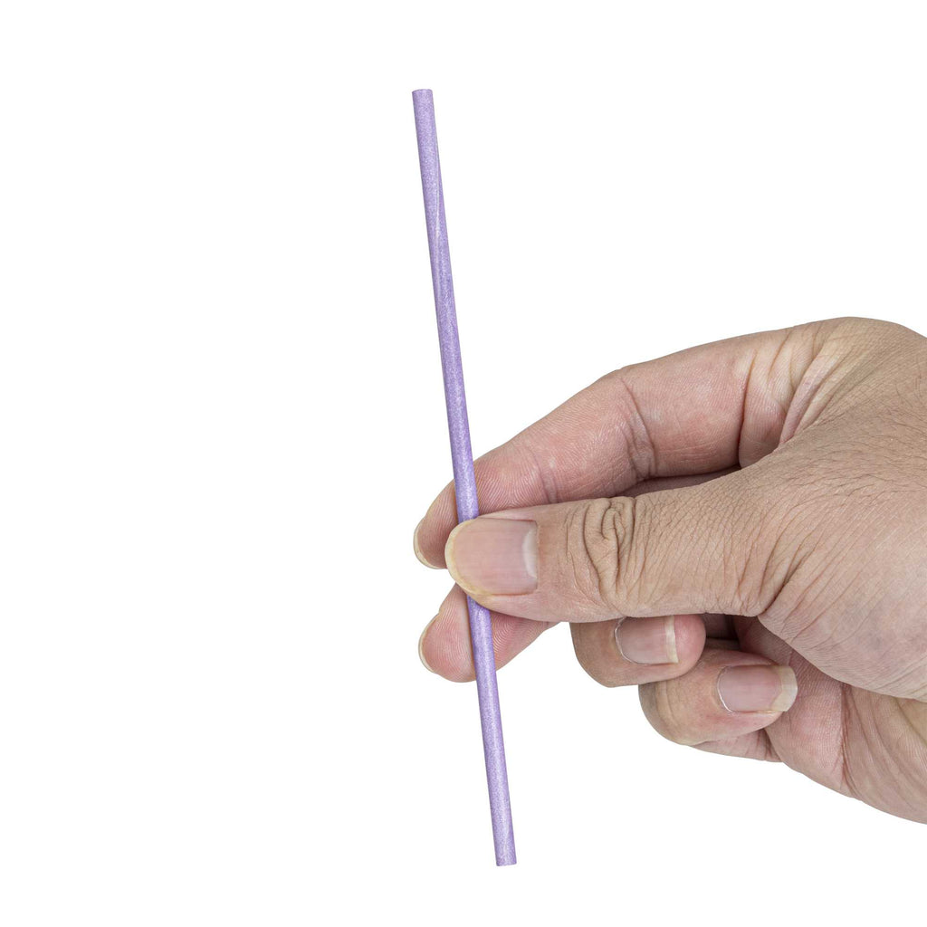 Pastry Tek Purple Paper Cake Pop and Lollipop Stick - Biodegradable - 6" x 5/32" - 25 count box