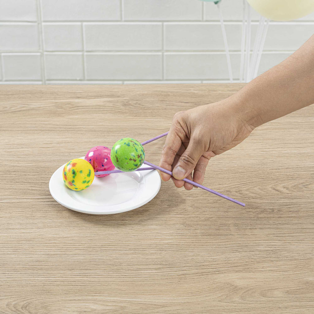 Pastry Tek Purple Paper Cake Pop and Lollipop Stick - Biodegradable - 6" x 5/32" - 25 count box
