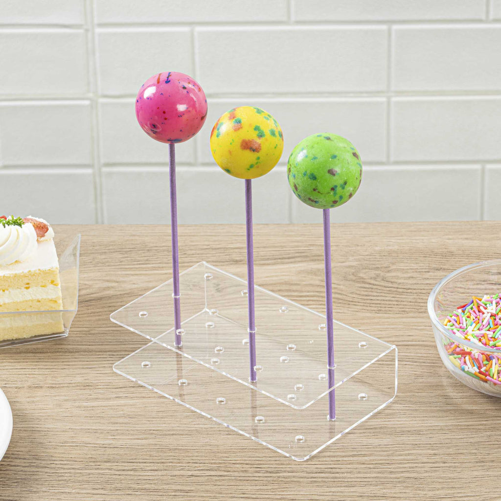Pastry Tek Purple Paper Cake Pop and Lollipop Stick - Biodegradable - 6" x 5/32" - 25 count box