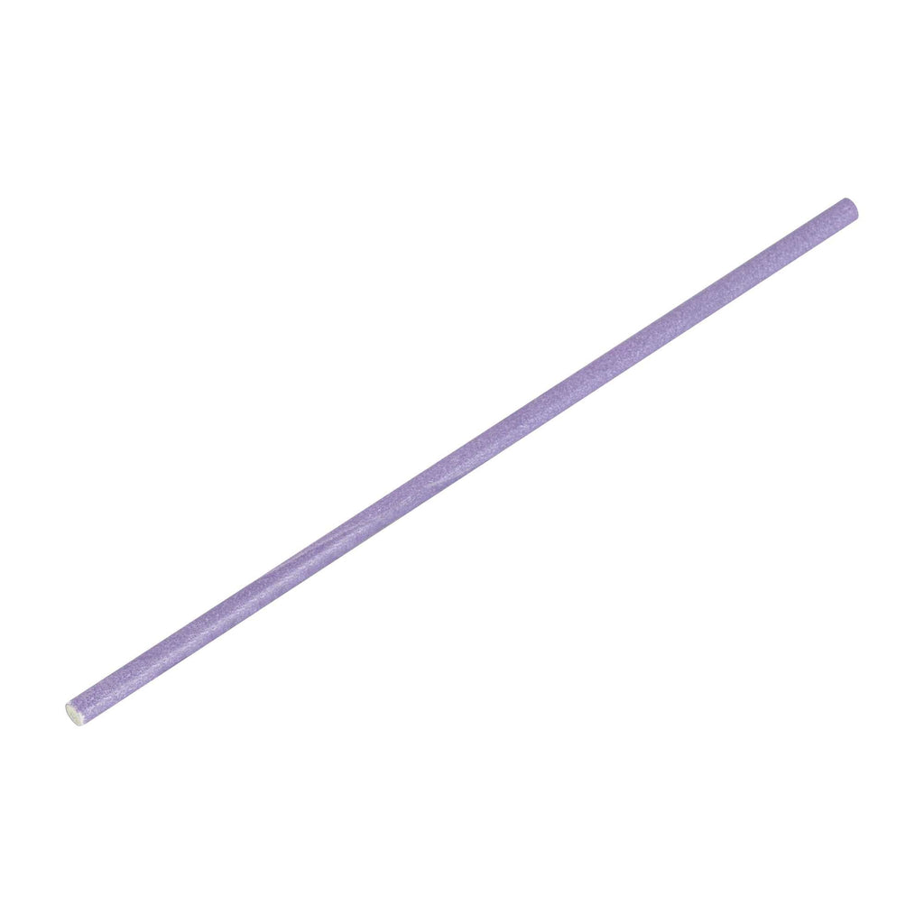 Pastry Tek Purple Paper Cake Pop and Lollipop Stick - Biodegradable - 6" x 5/32" - 100 count box