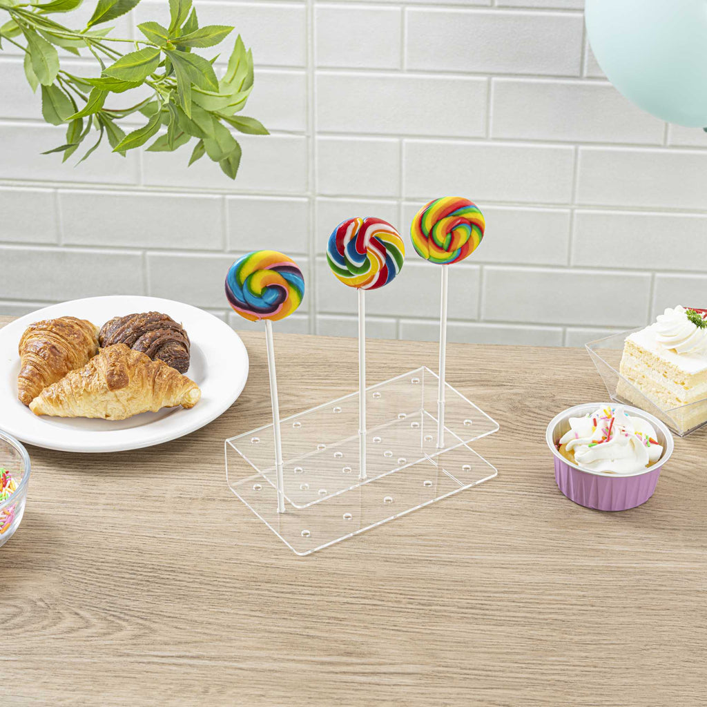 Pastry Tek White Paper Coffee Stirrer and Lollipop Stick - Biodegradable - 6" x 5/32" - 25 count box