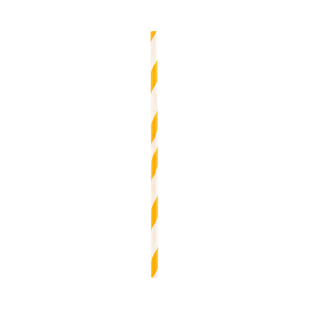 Pastry Tek Orange Paper Cake Pop and Lollipop Stick - Spirals, Biodegradable - 6" x 5/32" - 25 count box