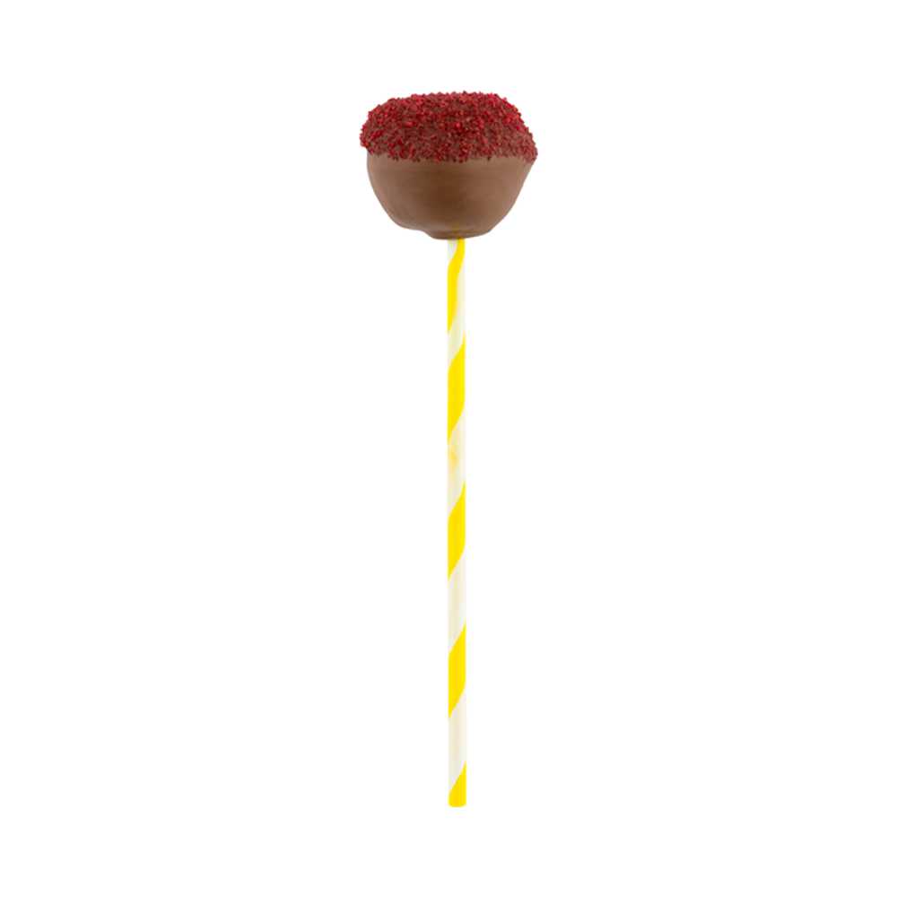 Pastry Tek Yellow Paper Cake Pop and Lollipop Stick - Spirals, Biodegradable - 6" x 5/32" - 25 count box