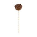 Pastry Tek Orange Paper Cake Pop and Lollipop Stick - Polka Dots, Biodegradable - 6" x 5/32" - 25 count box