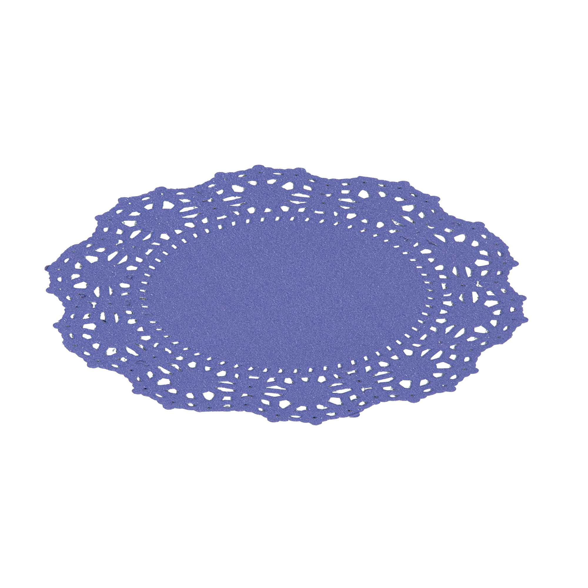 Pastry Tek Round Purple Paper Doilies - Lace - 4" x 4" - 4000 count box